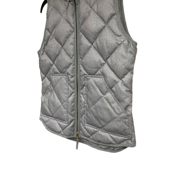 J.Crew Women's Light‎ Grey Quilted Down Puffer Vest Size XXS - Picture 6 of 11